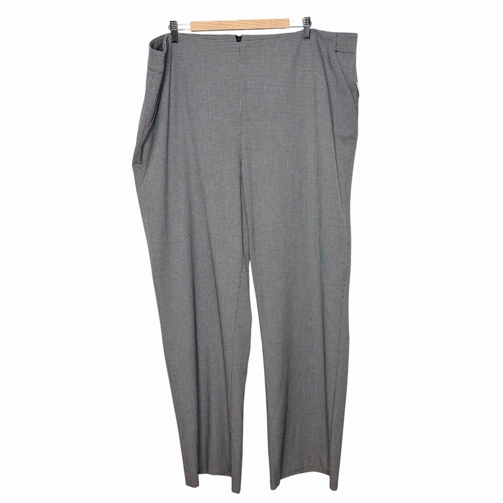 NYDJ Houndstooth Wide Leg Trouser Pants Womens Size 22W Career Office Work Beige